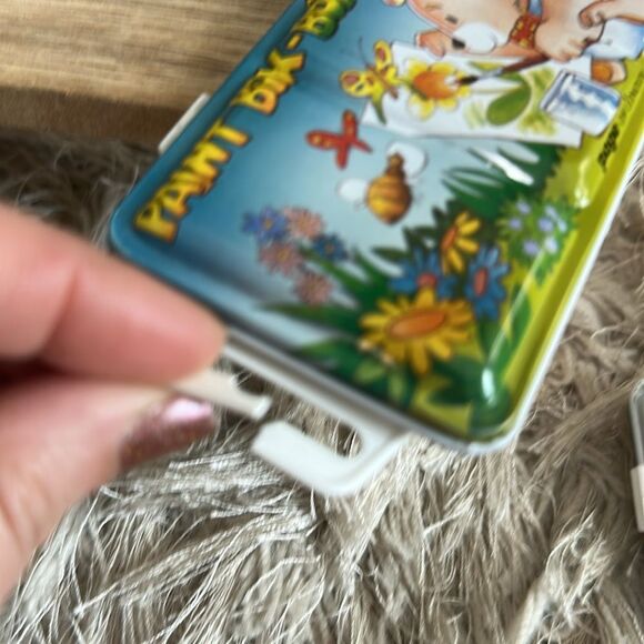 Vtg Page Of  London Mini Watercolor Box Paint Tins 2 Teddy Bear & 1 Pirate Scene - Picture 8 of 17
